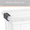 Superio Clear Storage Box with Lid, Plastic Container Bins for Organizing, Stackable Crates, BPA Free, Non Toxic, Odor Free, Organizers for Home, Office, School, and Dorm